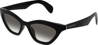 Gucci Gg 1931S Cat Eye Zonnebril - Dames - Zonnebrillen - Zwart - 52 MM - Accessoires