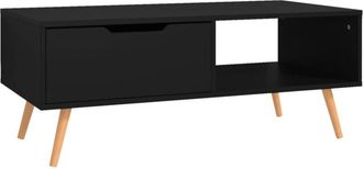 vidaXL Coffee Table Black 100x49.5x43 cm Engineered Wood Vidaxl