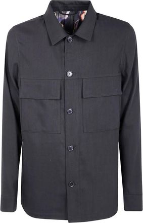Paul Smith Giacca-camicia in lana - Nero