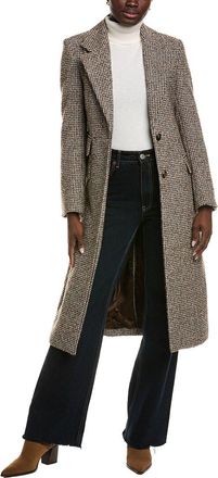 Reiss Kai Check Wool-Blend Coat