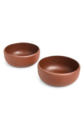Aaron Probyn Set of 2 Colombo Cereal Bowls in Dark Terracotta at Nordstrom