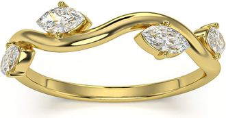 Pompeii3 1/2Ct Marquise Diamond Wedding Vine Stackable Ring in White Yellow or Rose Gold