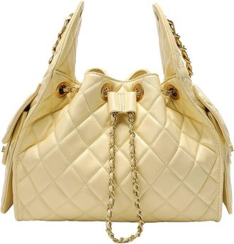 Tiffany & Fred Quilted Sheepskin Leather Shoulder Bag