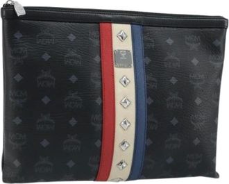 MCM Pre-owned Clutches, female, Black, Size: ONE SIZE Pre-owned Plastic Clutch