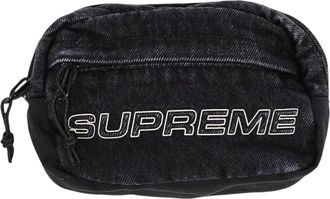 SUPREME Denim Mini Shoulder Bag Black FW25B6-BLACK