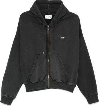 Avavav Shoulderless Hoodie - Dames - Vesten met rits - Zwart - M - Katoen - Hoodies & sweatvesten