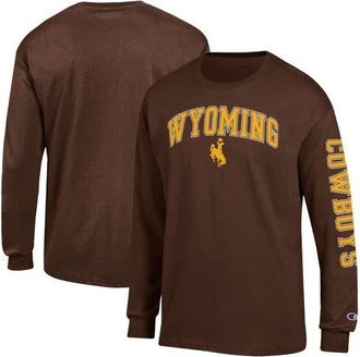 Champion Mens Champion Brown Wyoming Cowboys Arch Over Logo 2-Hit Long Sleeve T-Shirt at Nordstrom, Size Xx-Large