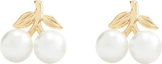 Coach Cherry Faux Pearl Stud Earrings - One Size