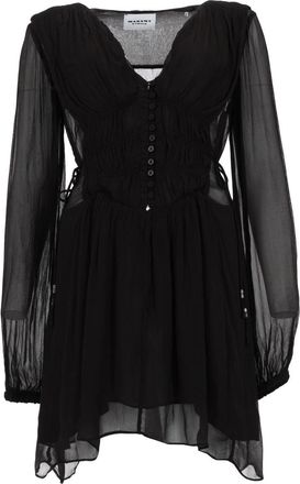 Isabel Marant Loriena Sheer Side Cut-Out Dress