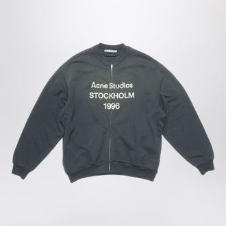 Acne Studios Pullover mit Rei&szlig;verschluss, Logo, Schwarz