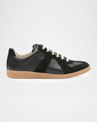 Maison Margiela Men & apos;s Replica Leather Low-Top Sneakers
