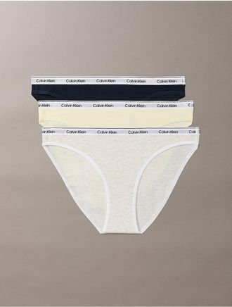 Calvin Klein Womens Icon Logo 3-Pack Bikini - Multi - XL