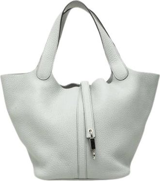 Herm&egrave;s Pre-owned Picotin Lock Tote Bag - Dames - Vintage Shopper - Grijs - ONE Size - Vintage