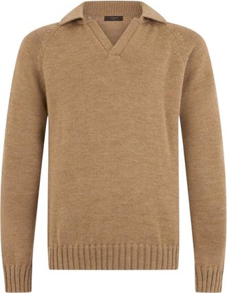 Zanone V Polo - - Knitwear - Uomo - Beige - L