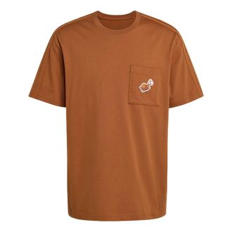adidas Lux Coffee Cafe Hoop Pocket Graphic T-Shirt Dusky Bronze KB4842