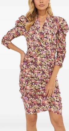 Isabel Marant Abito corto con stampa a fiori - Rosa