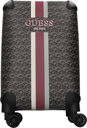 Guess Koffers, unisex, Zwart, ONE Size, Leer, Hardside Spinner