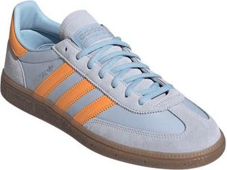 adidas Gender Inclusive Handball Spezial Sneaker in Crystal Sky/Pure Tangerine at Nordstrom, Size 12.5