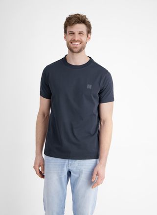 Lerros T-Shirt LERROS LERROS COOL & DRY Performance T-Shirt f&uuml;r Herren, Herren, Gr. L, blau (classic navy), 75% Baumwolle, 25% Polyester, Rundhals, Shirts T-