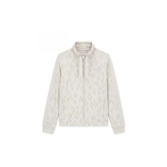 Freddy Felpa donna stampa leopardata chiusura zip e collo alto