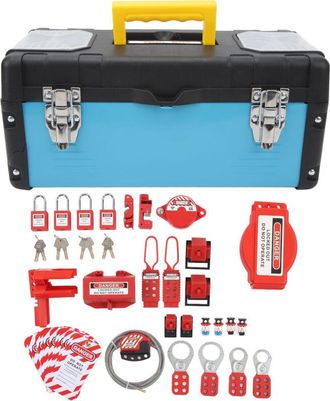 OEM Kit De 47 Piezas Para Bloqueo Y Etiquetado, Cerraduras De Seguridad Para Equipos Industriales, Juego De Candados El&eacute;ctricos De Seguridad Combinados