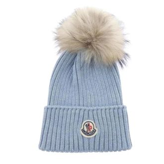 Moncler Pre-owned Gebreide Muts - Dames - Vintage Accessoires - Blauw - ONE Size - Vintage