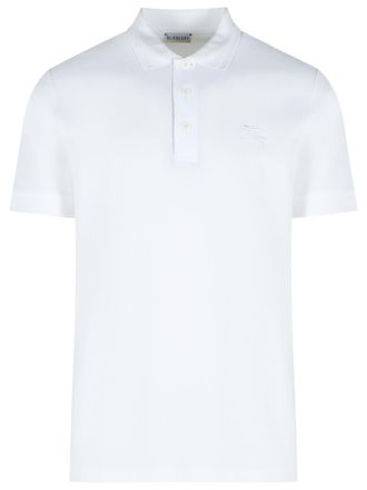 Burberry Eddie White Cotton Polo Shirt