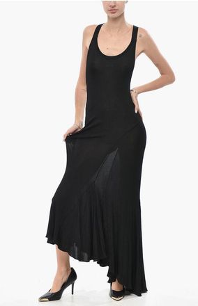 Off-white Viscose-Blend Slip Dress LIGHT RIB size 40