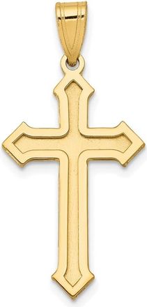 Diamond2Deal 14k Yellow Gold Passion Cross Pendant