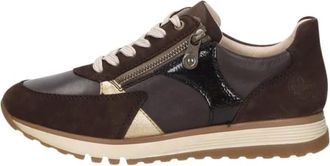 Rieker Schoenen, Dames, Bruin, 42 EU, Leer, Sneakers Laag