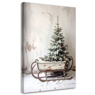 Feeby Impresi&oacute;n De Imagen, &Aacute;rbol De Navidad Trineo Nieve, 80x120