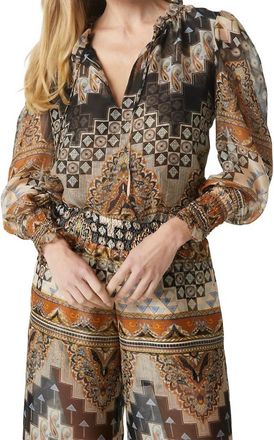 Misa Siena Long Sleeve Top In Alhambra Mosaic