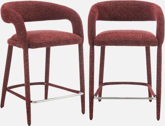 Sweeek Taburete De Bar Contempor&aacute;neo De Tela, Set De 2
