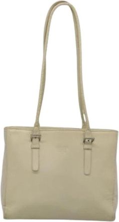 Prada Pre-owned Vintage schoudertas - Dames - Vintage Schoudertas - Beige - ONE Size - Leer - Vintage
