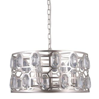 Netlighting Modern Hanging Pendant Champagne Silver 6 Light E14