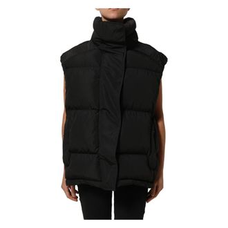Dolce & Gabbana Mouwloze Puffer Jas - Dames - Bodywarmers - Zwart - S - Polyester - Jassen