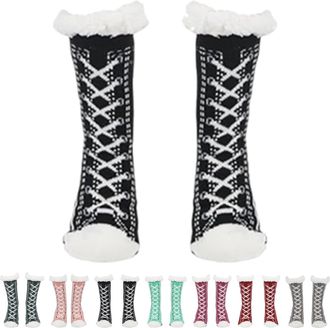 Generic Slipper Socks Ultra-Thick Cute Slipper Home Socks Non-Slip Indoor Winter Warm Home Socks for Women Men, Cozy Soft Thermal House Socks with Grippers