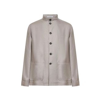 Tagliatore Single-breasted Blazer - Heren - Zomerjassen - Grijs - L - Leer - Jassen