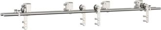 vidaXL Vidaxl - Kit Binari Porta Scorrevole 183 cm Acciaio Inossidabile Argento