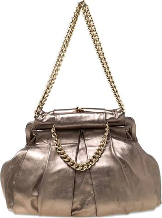 Christian Louboutin Borsa a spalla con zip - Marrone