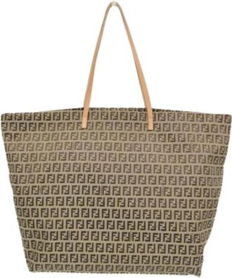 Fendi Pre-owned Canvas Tote Bag - Dames - Vintage Shopper - Beige - ONE Size - Vintage