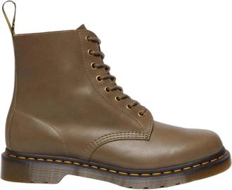 Dr. Martens Carrara Leren Enkelboots - Heren - Veterlaarzen - Groen - 41 EU - Leer - Schoenen