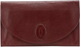 Cartier Pre-owned Clutches, female, Red, Size: ONE SIZE Pre-owned Leather Pouch