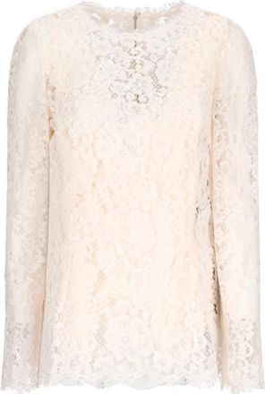 Dolce & Gabbana Stijlvolle Top voor Modieuze Look - Dames - Longsleeves - Wit - 2XL - Tops