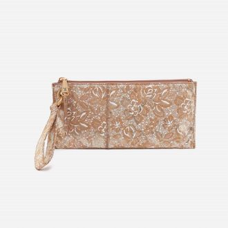 Hobo Vida Wristlet In Gilded Petals