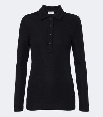 Brunello Cucinelli Wool-blend polo sweater