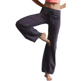 Free People FP Movement Quick Step Drawstring Flare Pants in Chocolate at Nordstrom, Size X-Small