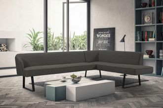 Exxpo Sofa Fashion Eckbank »Americano« mit Keder und Metallfüssen, Bezug in verschiedenen Qualitäten