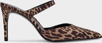 Stuart Weitzman Stuart Power 85MM Leopard-Print Mules