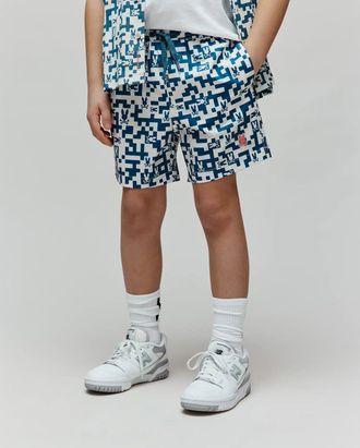 Psycho Bunny Kids Josh Swim Trunk 406 MALLARD BLUE / M/10-12